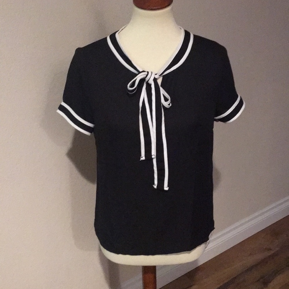 SHEIN Black and White Blouse (S)